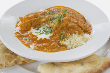 East Indian Butter Chicken Curry with Naan