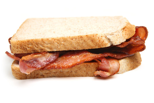 Bacon Sandwich With Sliced Bread