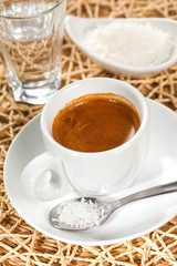 Coffee espresso, coconut flavor