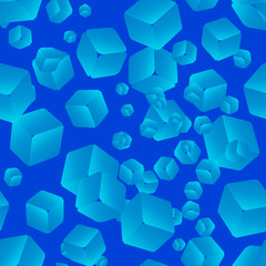 Obraz na płótnie Canvas Seamless abstract background of cubes