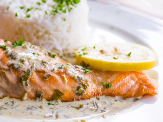 Fresh Salmon with lemon