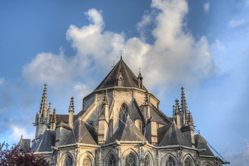 Fototapeta na wymiar Kościół św Waltrude w Mons, Belgia.