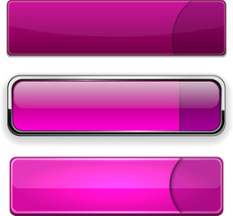 Magenta high-detailed modern web buttons.