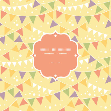 Vector Party Decorations Bunting Frame Seamless Pattern