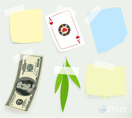 Sticky papers set. Vector.