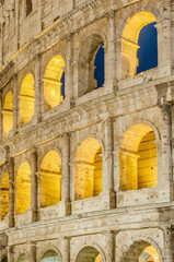 The Colosseum, or the Coliseum in Rome, Italy