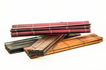 a makisu bamboo-mat on a white background