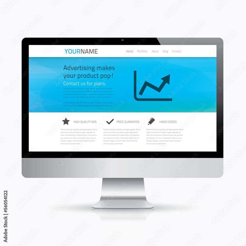 Fototapete Responsive web design in modern computer