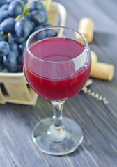 homemade wine in glass