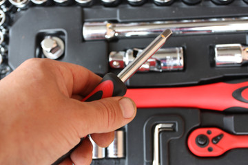 Tool kit for the mechanic of a car