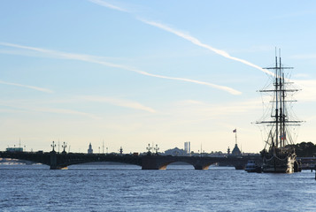 Trinity Bridge in St.Petersburg