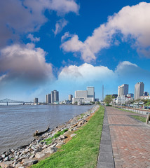 New Orleans. Sidewalk along Mississippi River