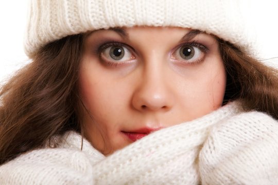 woman in warm clothing winter fashion