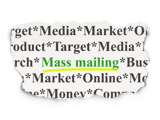 Advertising concept: Mass Mailing on Paper background