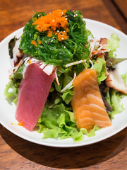 Fresh sashimi salad