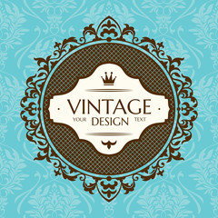 Vintage floral frame