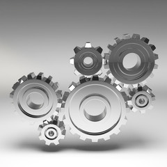 Steel gear wheels - tools and settings icon