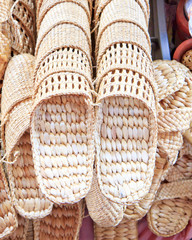 shoes made of straw