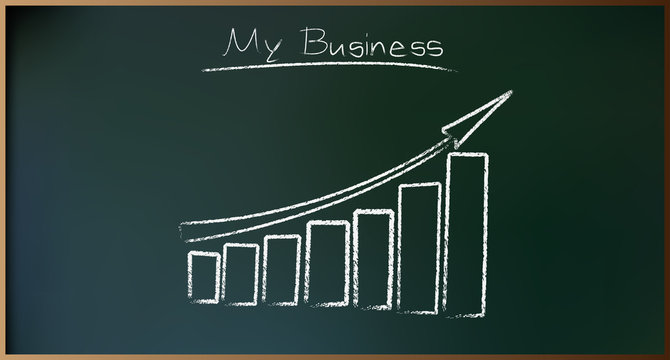 Business Plan on Schoolboard in Vector illustration