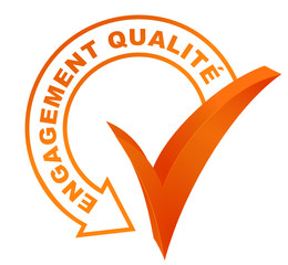 engagement qualité sur symbole validé orange