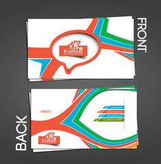 Vector Kids Care business card set