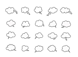 clouds speak bubbles