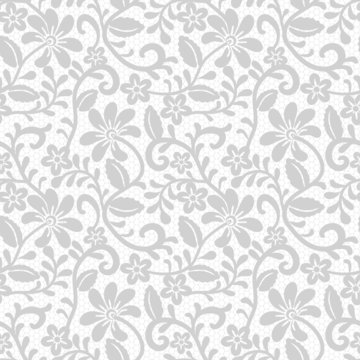 Seamless floral lace pattern
