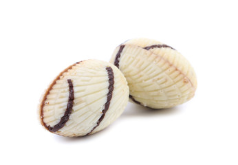 White chocolate seashells
