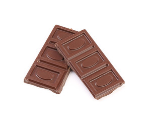 Chocolate bars isolated