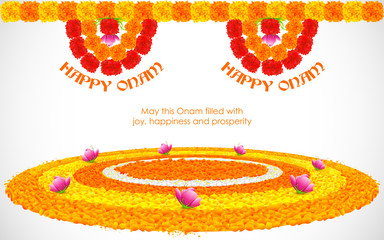 Flower Rangoli for Onam