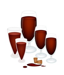 Grape Juice in Glass with Wine Cork
