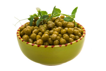 Marinated green peas