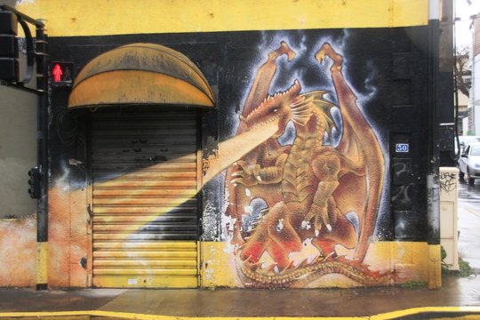 dragon mural