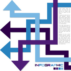Obraz premium Bright infographic arrows in vector format.