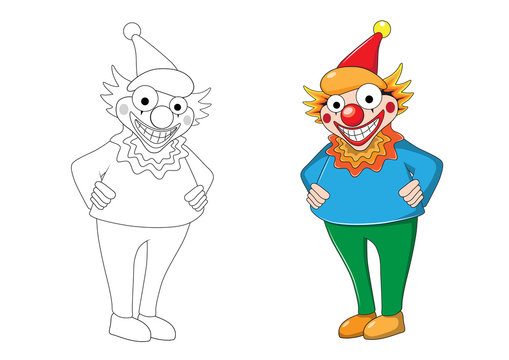 Joker cartoon - vector illustration color and stripes