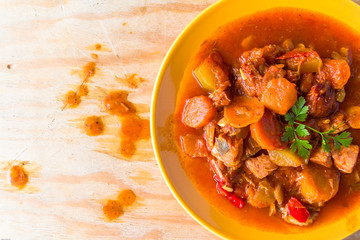 stew zucchini stewed vegetables meat food meal vintage