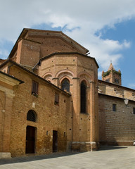 Fototapeta na wymiar W absydzie Bazyliki dei Servi. Siena, Włochy