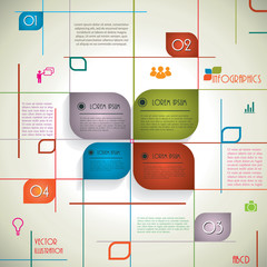 Modern infographic template for business design. Vector illustra