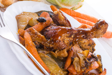 grilled chicken with vegetables