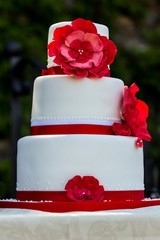 Wedding cake with flowers