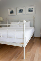 white bed room