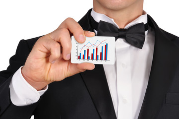 visiting card with chart
