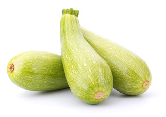 Fresh vegetable marrow isolated on white background