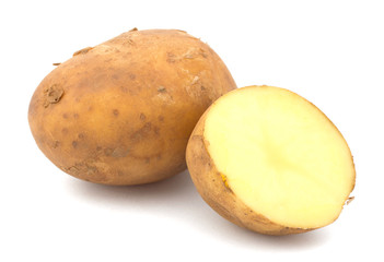 New Potatoes isolated on white background