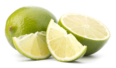 Fresh lime fruit Isolated on white background