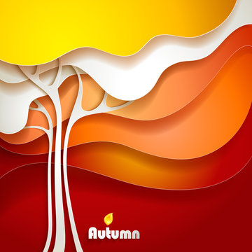Abstract autumn tree