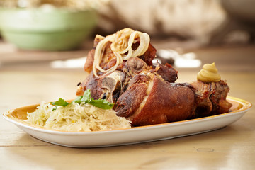 Crispy pork knuckle