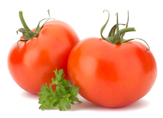 Ripe Tomato isolated on white background