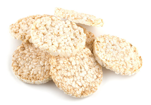 Corn crackers isolated on white background
