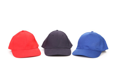 Working caps isolated on white